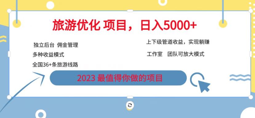 【6784】7.22旅游项目最新模式，独立后台+全国35+线路，日入5000+【揭秘】