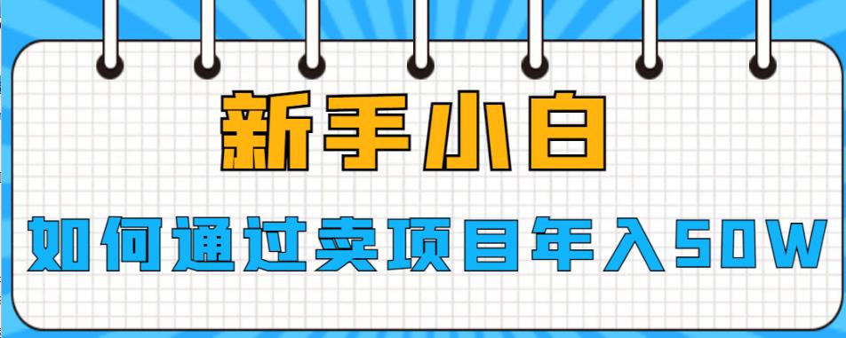 【6674】新手小白如何通过卖项目年入50W【揭秘】