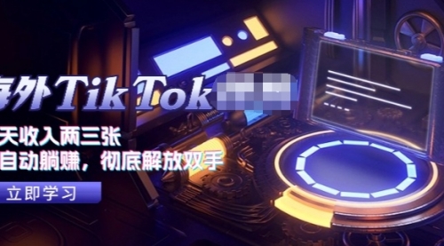 【10589】海外TikTok项目，每天收入两三张，无脑做