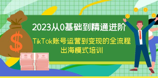 【6264】2023从0基础到精通进阶，TikTok账号运营到变现的全流程出海模式培训