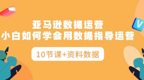 【9964】亚马逊数据运营，小白如何学会用数据指导运营（10节课+资料数据）