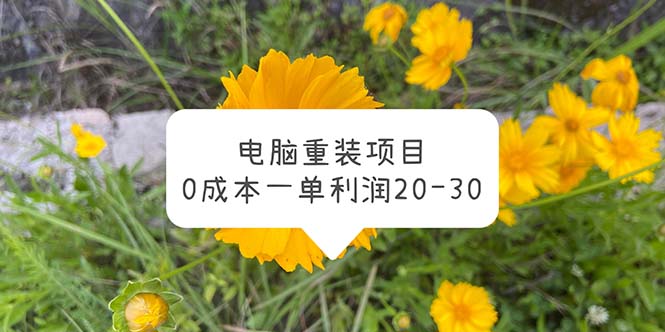 【5810】电脑系统重装项目，0成本一单利润20-30