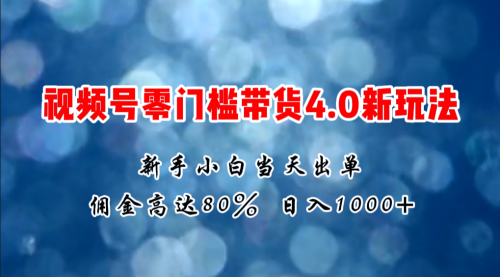 【10828】微信视频号零门槛带货4.0新玩法，新手小白当天见收益