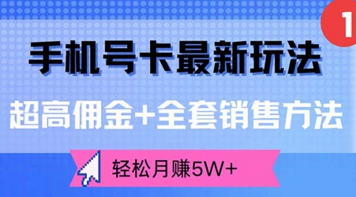 【第11432期】手机号卡最新玩法，超高佣金+全套销售方法