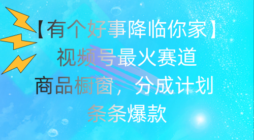 【10965】有个好事，降临你家：视频号最火赛道，条条爆款