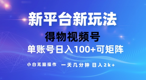 【10099】2024【得物】新平台玩法，去重软件加持爆款视频，矩阵玩法