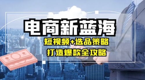 【第11600期】商家必看电商新蓝海：短视频+选品策略，打造爆款全攻略，月入10w+