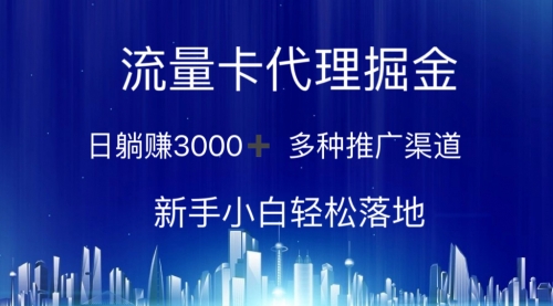 【10567】流量卡代理掘金 日躺赚3000+ 多种推广渠道