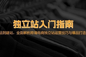 【第11691期】独立站入门指南：从选品到建站，全面解析跨境电商独立站