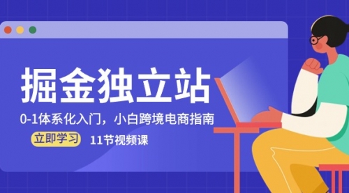 【10263】掘金独立站，0-1体系化入门，小白跨境电商指南（11节视频课）