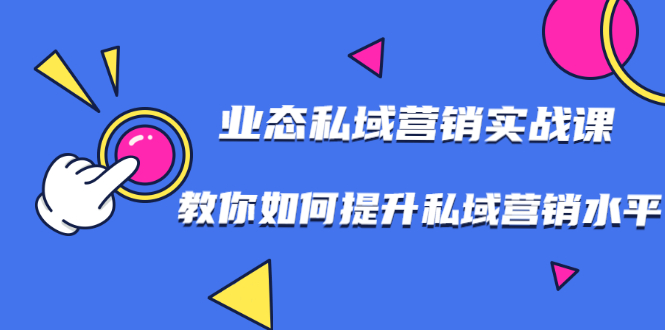 【2085】7堂业态私域营销实战课，教你如何提升私域营销水平【视频课程】