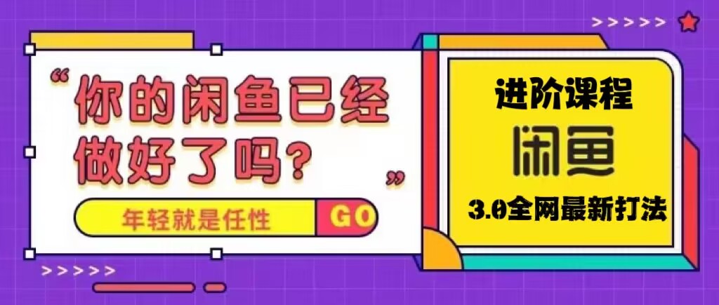 【5317】火爆全网的咸鱼玩法进阶课程，单号日入1K的咸鱼进阶课程