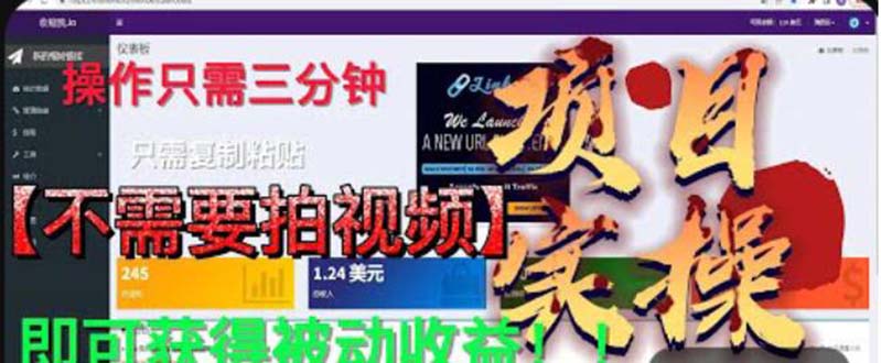 【5955】最新国外掘金项目 不需要拍视频 即可获得被动收益 只需操作3分钟实现躺赚