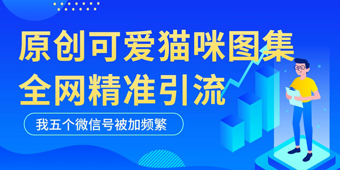 【5488】黑科技纯原创可爱猫咪图片，全网精准引流，实操5个VX号被加频繁