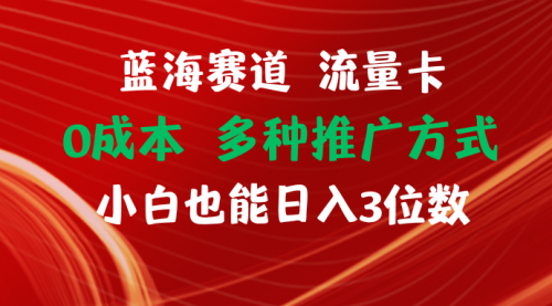 【第11102期】蓝海赛道 流量卡 0成本 小白也能日入三位数