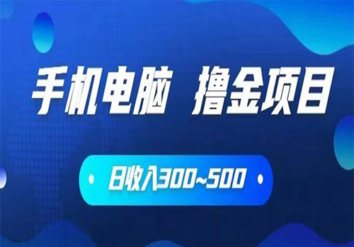 【5965】2023手机和电脑都可以撸金的项目，日收入300~500【揭秘】