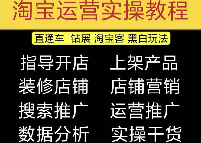 【5147】2023淘宝开店教程0基础到高级全套视频网店电商运营培训教学课程（2月更新）