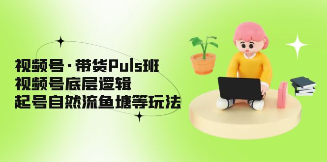 【5106】视频号·带货Puls班，视频号底层逻辑，起号自然流鱼塘等玩法