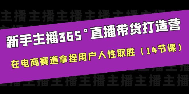 【6377】新手主播365°直播带货·打造营，在电商赛道拿捏用户人性取胜（14节课）