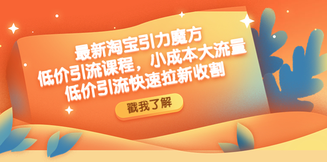 【4843】最新淘宝引力魔方低价引流实操：小成本大流量，低价引流快速拉新收割