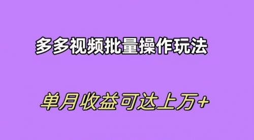 【9866】拼多多视频带货快速过爆款选品教程 每天轻轻松松赚取三位数佣金