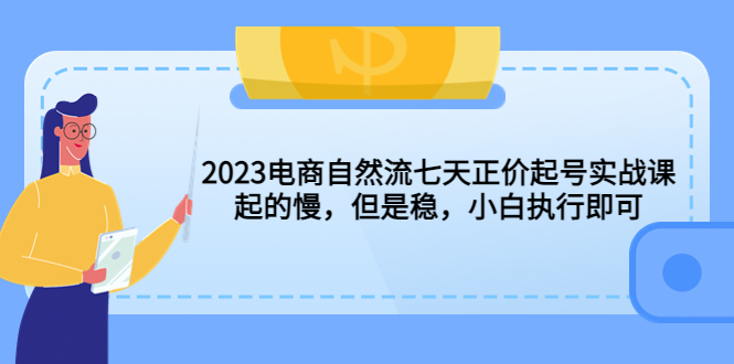 【5876】2023电商自然流七天正价起号实战课：起的慢，但是稳，小白执行即可