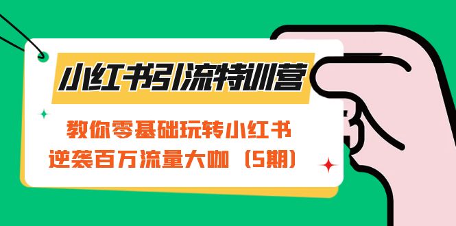 【7251】小红书引流特训营-5：教你零基础玩转小红书，逆袭百万流量大咖