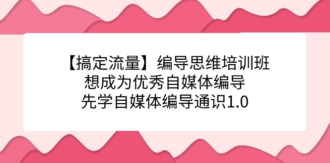 【7356】编导思维培训班，想成为优秀自媒体编导先学自媒体编导通识1.0