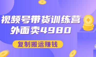 【3396】外面卖4980【盗坤：视频号带货训练营】复制搬运赚钱（附电公商园文件）