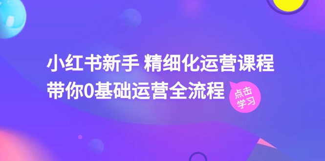 【10882】小红书新手 精细化运营课程，带你0基础运营全流程（41节视频课）