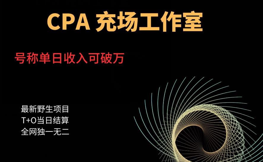 【5975】cpa充场工作室，号称单日收入10000+（揭秘）