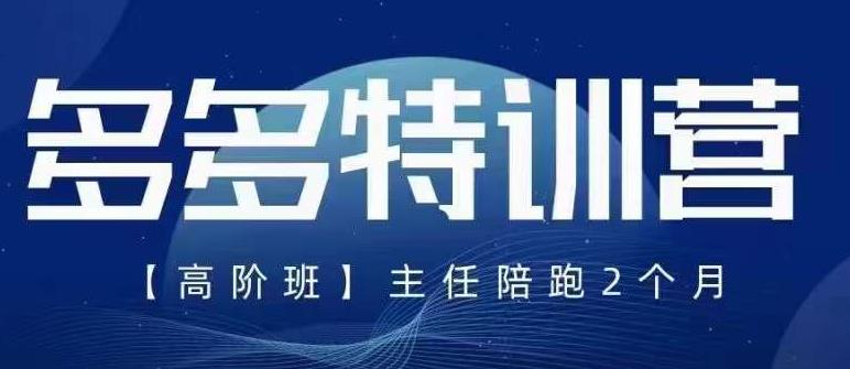 【5986】纪主任·5月最新多多特训营高阶班，玩法落地实操，多多全掌握