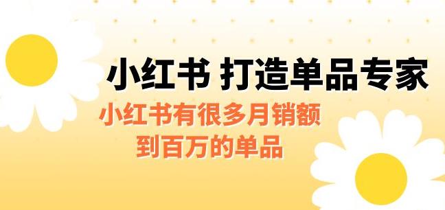 【6603】某公众号付费文章《小红书打造单品专家》小红书有很多月销额到百万的单品