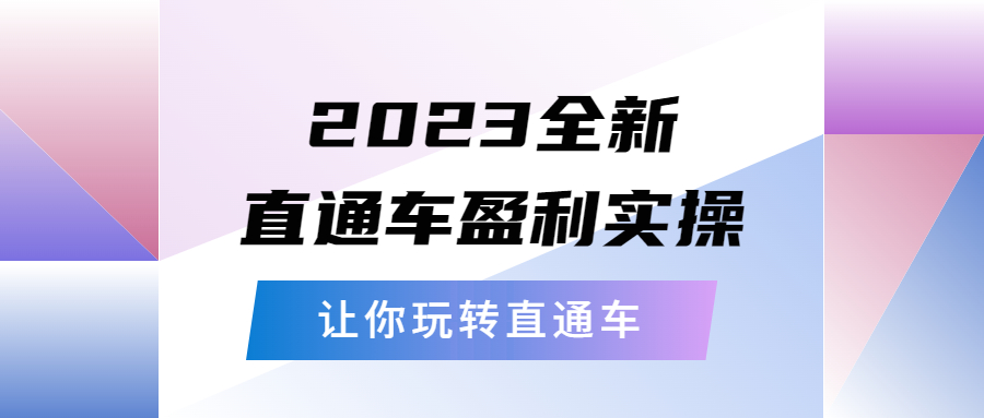 【5673】2023全新直通车·盈利实操：从底层，策略到搭建，让你玩转直通车