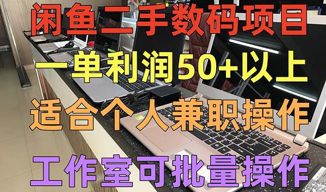 【5304】闲鱼二手数码项目，个人副业低保收入一单50+以上，工作室批量放大操作