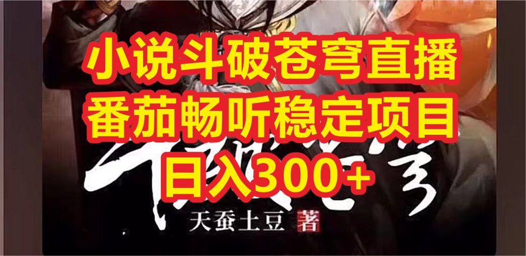 【6687】小说斗破苍穹直播，番茄畅听日入300+稳定项目