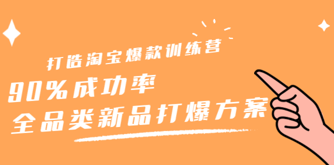 【2676】打造淘宝爆款训练营，90%成功率：全品类新品打爆方案