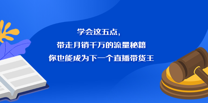 【2799】学会这五点，带走月销千万的流量秘籍，你也能成为下一个直播带货王