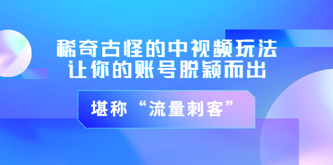 【3552】稀奇古怪的中视频玩法，让你的账号脱颖而出，堪称“流量刺客”（图文+视频)