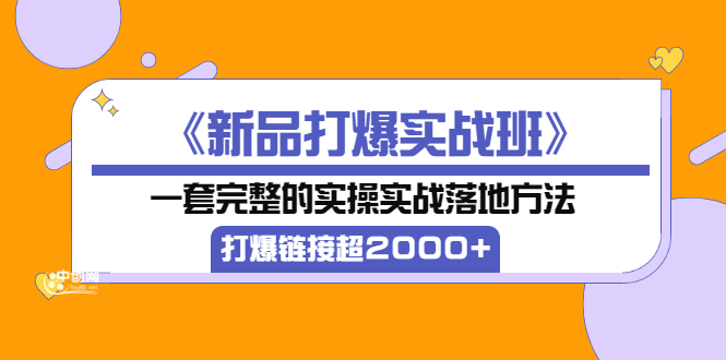 【3564】《新品打爆实战班》一套完整的实操实战落地方法，打爆链接超2000+（28节课)