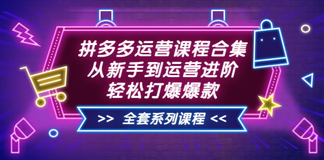 【3761】拼多多运营课程合集：从新手到运营进阶，轻松打爆爆款（全套系统课程）