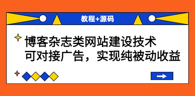 【3853】博客杂志类网站建设技术，可对接广告，实现纯被动收益（教程+源码）