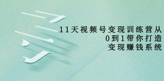 【3903】11天视频号变现训练营，从0到1打造变现赚钱系统