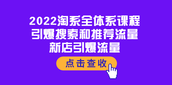 【4014】2022淘系全体系课程：引爆搜索和推荐流量，新店引爆流量