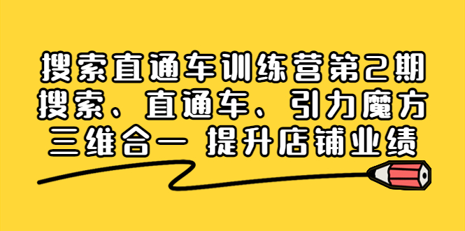 【4106】搜索直通车训练营2：搜索、直通车、引力魔方三维合一 提升店铺业绩