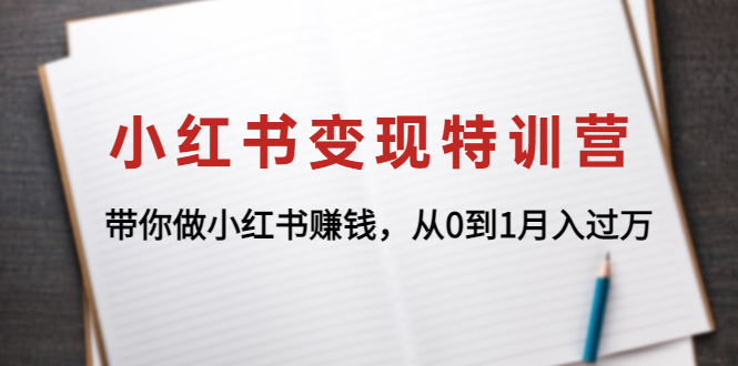 【4546】小红书变现特训营：带你快速入局小红书，从0到1月入过万