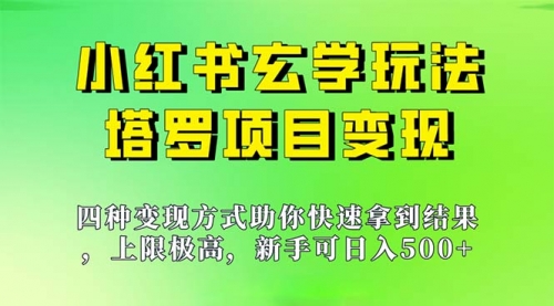 【7114】新手也能日入500的玩法，上限极高，小红书玄学玩法