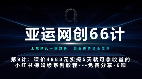 【7161】亚运网创66计9计：6课AI小红书专用提示词模板–高杠杆+嚼碎喂嘴里