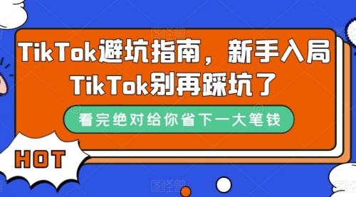 【7578】TikTok·避坑指南，新手入局Tk别再踩坑了