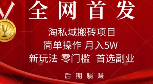 【7588】淘私域搬砖项目，利用信息差月入5W，每天无脑操作1小时，后躺赚